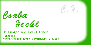 csaba heckl business card